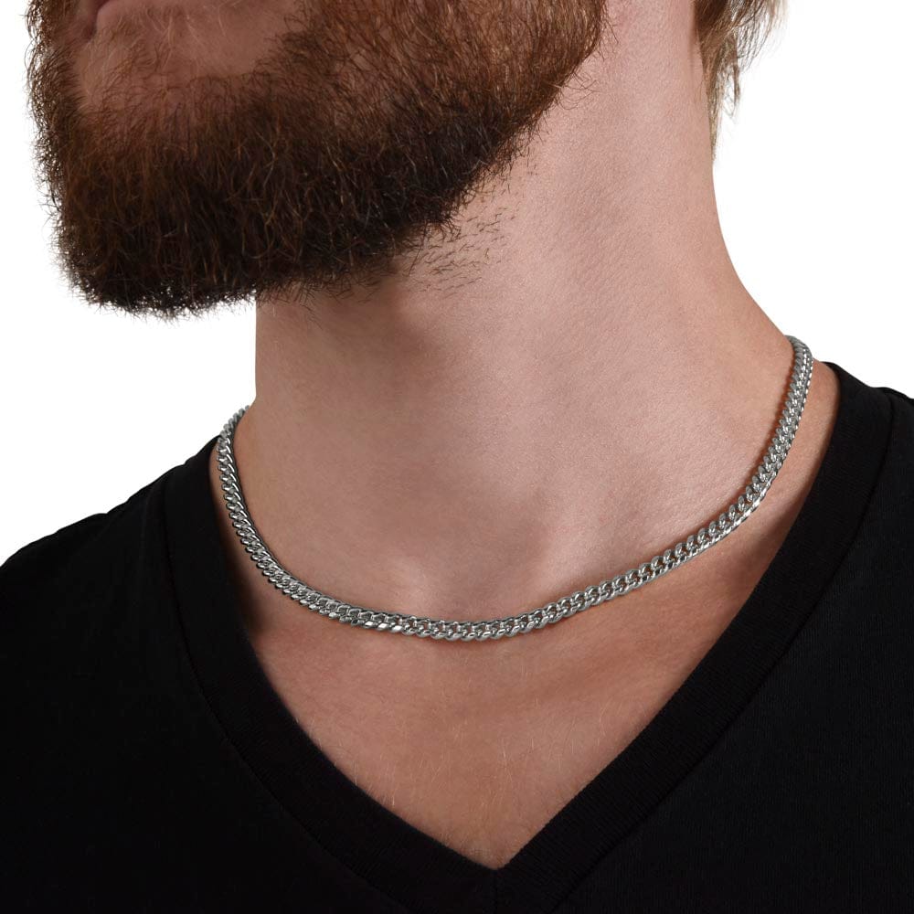 To My Son Cuban Link Chain