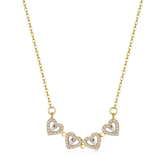 Clover Hearts Necklace